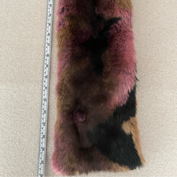 Andrienne Landau Dark Multi-Color Faux Fur Scarf - Picture 8 of 8